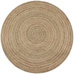 vidaXL Tapijt rond 120 cm gevlochten jute, Huis en Inrichting, Verzenden, Nieuw