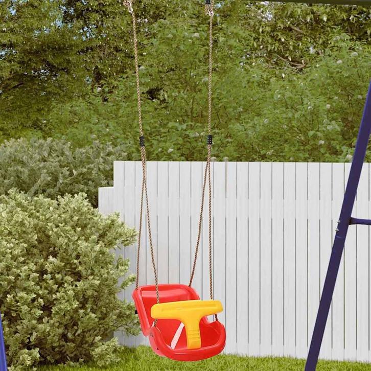 vidaXL Babyschommel Rood 36 x 43 x 42 cm Kunststof, Kinderen en Baby's, Wipstoeltjes, Nieuw, Verzenden