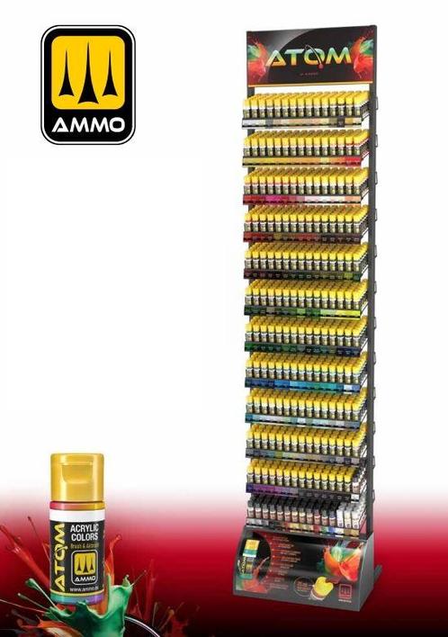 Ammo Mig Jimenez - DISPLAY EXPOSITOR ATOM 180 COLORS x 6, Verzamelen, Merken en Reclamevoorwerpen, Overige typen, Nieuw, Verzenden