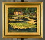 Albert Malet (1905-1986) - La maison à colombages avec un, Antiek en Kunst, Kunst | Schilderijen | Klassiek