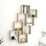 vidaXL Wandschap kubus 90x15x119 cm bewerkt hout sonoma, Huis en Inrichting, Verzenden, Nieuw