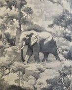 Exclusieve stof Luxury Safari Artmaison - Olifanten,, Antiek en Kunst