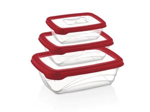 Veiling - Herzberg 3 stuks Bio voorraadpot - Rood, Maison & Meubles, Cuisine| Tupperware