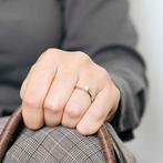Ring - 14 karaat Witgoud Diamant (Natuurlijk) - Diamant, Handtassen en Accessoires, Ringen, Nieuw