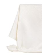 Fantastic satin fabric with cream background and white trims, Antiek en Kunst