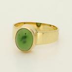 Ring - 18 karaat Geel goud - 1.47ct. tw. - Jadeiet, Handtassen en Accessoires, Ringen, Nieuw