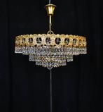Kroonluchter - Kristal, Messing - Hanglamp type plafond.
