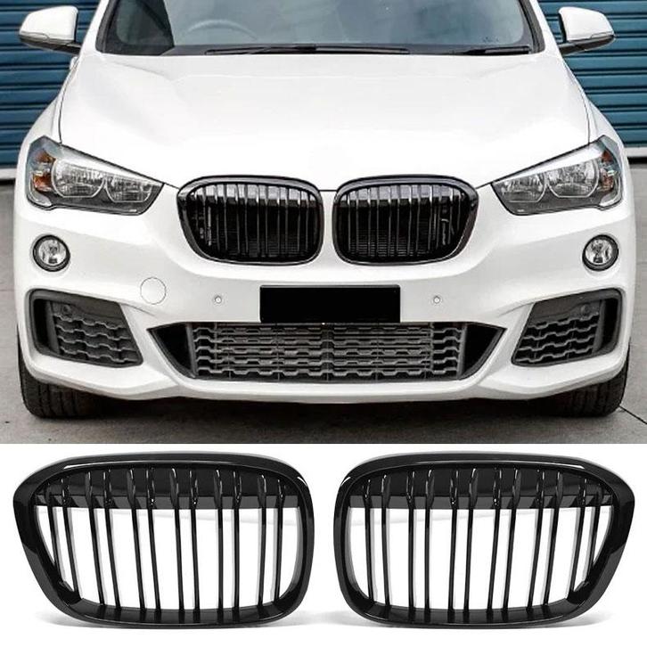 Sportieve Grille geschikt voor BMW X1 F48 2015-2019 dubbele, Auto diversen, Auto-accessoires, Verzenden