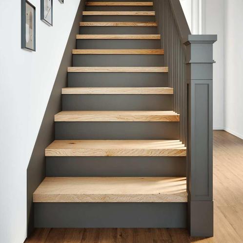 vidaXL Traptreden 8 st 80x30x2 cm onbehandeld massief, Doe-het-zelf en Bouw, Ladders en Trappen, Nieuw, Verzenden