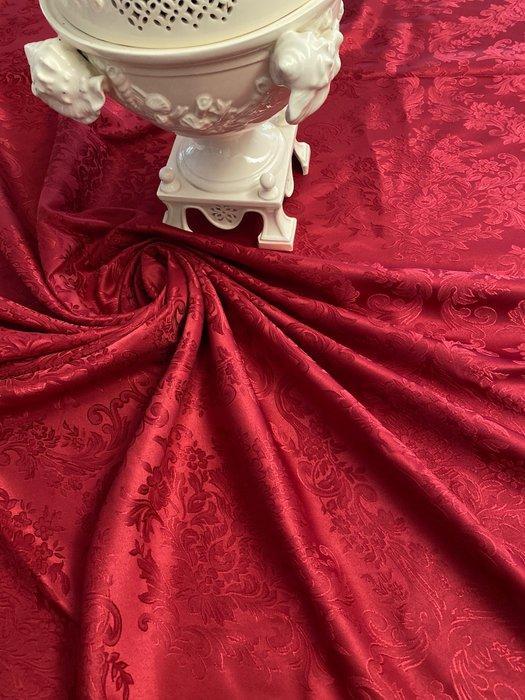 san Leucio - Groot en waardevol rood damast tafelkleed -, Diversen, Kerst