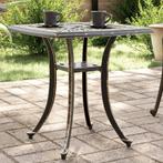 vidaXL Tuintafel 53x53x53 cm gietaluminium bronskleurig, Tuin en Terras, Tuintafels, Verzenden, Nieuw