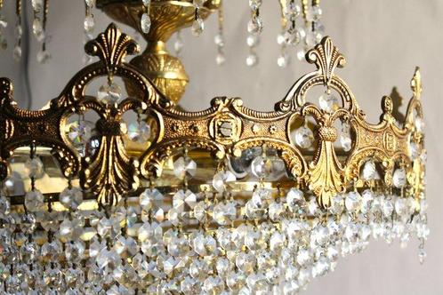 Plafonnier - Type de chandelier Ø45 - Bronze massif et, Antiek en Kunst, Curiosa en Brocante