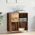 vidaXL Recordkast Artisan Eiken 84,5x38x89 cm Gelaagd Hout, Huis en Inrichting, Woonaccessoires | Cd- en Dvd-rekken, Verzenden