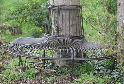 Bank - boombank - metal, Antiek en Kunst, Curiosa en Brocante