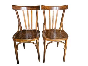 Chaise (2) - Hêtre - Deux chaises de style Thonet