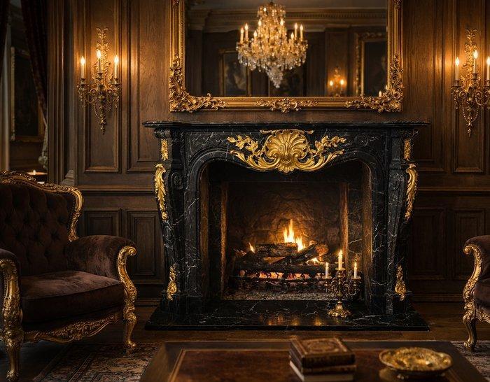 Napoleon III stijl Schouw - 2026 - XXL Marble, Antiek en Kunst, Kunst | Designobjecten