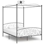 vidaXL Hemelbedframe metaal grijs 180x200 cm, Verzenden, Nieuw