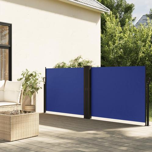 vidaXL Auvent latéral rétractable Bleu 140x1200 cm, Jardin & Terrasse, Parasols, Neuf, Envoi