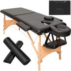 2 zones massagetafel-set met 5cm matras, rolkussens en houte, Verzenden