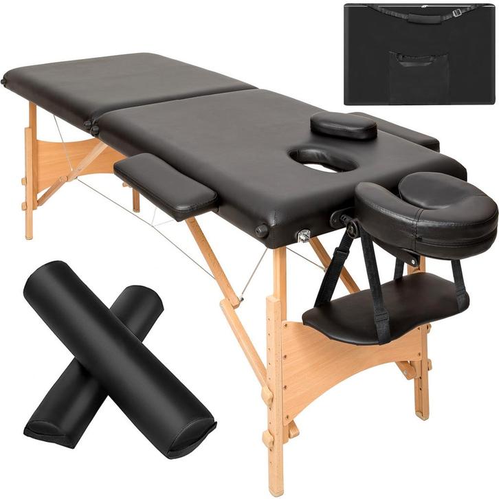 tectake Massagetafel-set Freddi 2 zones met 5 cm matras, rol, Sport en Fitness, Massageproducten, Verzenden