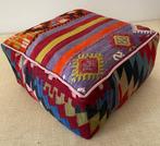 Kelim Poef - Kelim - 48 cm - 48 cm, Antiek en Kunst