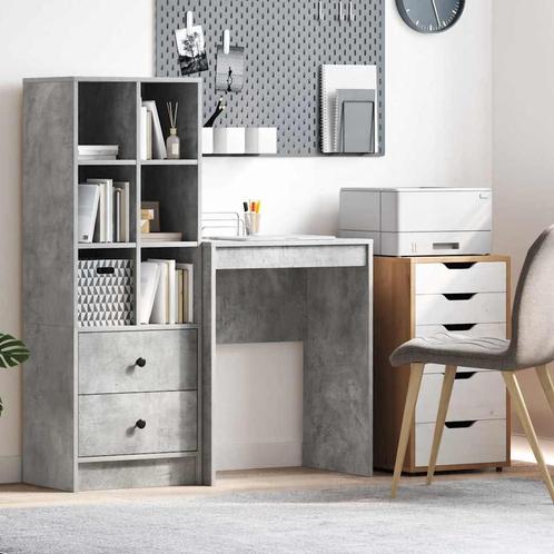 vidaXL Bureau Betonnen Grijs 60x40x76 cm Geengineerd Hout, Huis en Inrichting, Bureaus, Nieuw, Verzenden