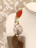 Onyx - Zilver, karneoolagaat, natuurlijke chrysoprase -