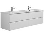 Badkamermeubel Set Angela 160 cm wit Badmeubel, Huis en Inrichting, Badkamer | Badkamermeubels, Verzenden, Nieuw