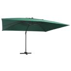 Grote Zweefparasol Groen | Retour Deal | OP = OP, Tuin en Terras, Verzenden, Nieuw, 3 tot 4 meter, Zweefparasol