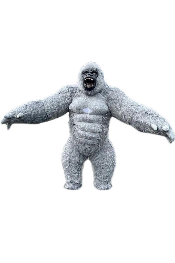 Mega Opblaasbare Mascotte Gorilla Grijs 2.6 Meter King Kong, Kleding | Heren, Carnavalskleding en Feestkleding, Nieuw, Ophalen of Verzenden