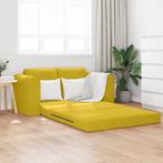 vidaXL Vloersofa Bed 2-in-1 Geel 148x71x83 cm Fluweel, Verzenden, Nieuw
