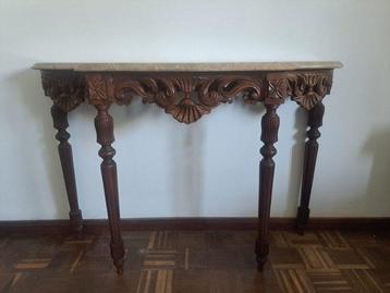 Console - Bois, Marbre