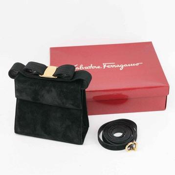 Salvatore Ferragamo - Black Ribbon Top Handle 2-Way Mini Bag beschikbaar voor biedingen