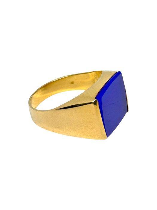 Ring - 18 karaat Geel goud Tanzaniet, Handtassen en Accessoires, Ringen