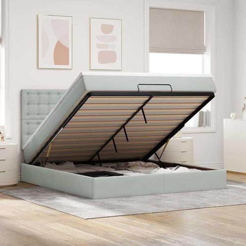 vidaXL Ottoman bed met matrassen 180x200cm fluweel, Huis en Inrichting, Slaapkamer | Bedden, Nieuw, Verzenden
