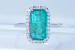 Zonder minimumprijs - Ring Platina - 3.68ct. tw. Smaragd -