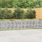 vidaXL Lit surélevé à gabions arqué 800x100x100 cm Fer, Tuin en Terras, Verzenden