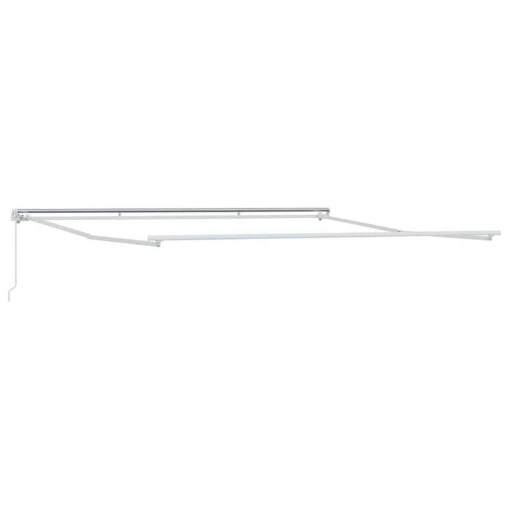 Witte Markies 4,5x3,5m Metaal | Tweede Kansje | OP=OP, Tuin en Terras, Zonneschermen, 450 cm of meer, Nieuw, Knikarmscherm, 300 cm of meer