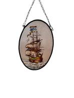 Art Nouveau Glas-in-loodraam - Dutch Sailing Ship -, Antiek en Kunst