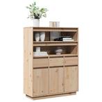 vidaXL Hoge kast 89x34x116,5 cm massief grenenhout, Huis en Inrichting, Kasten | Dressoirs, Verzenden, Nieuw