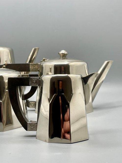 Orfèvre AC - Koffie- en theeservies (4) - Zilver metaal, Antiek en Kunst, Kunst | Designobjecten