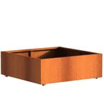 Cortenstaal plantenbak 120x120x40cm - Met wielen, Tuin en Terras, 100 cm of meer, Vierkant, Nieuw, Metaal