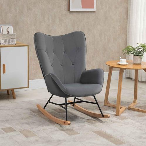 Loungestoel – Comfortabel Zitmeubel – Luxe Grijs, Huis en Inrichting, Stoelen, Grijs, Nieuw, Stof, Ophalen of Verzenden