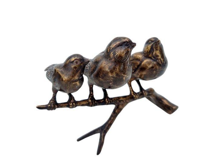 Beeldje - Bird family - Brons, Antiek en Kunst, Curiosa en Brocante