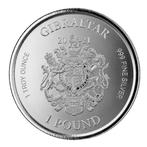 Gibraltar. 1 Pound 2021 1 oz £1 Pound Silver Bullion, Postzegels en Munten