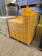 Vouwkrat 400x300x110mm geel geperforeerd gebruikt, Zakelijke goederen, Ophalen of Verzenden
