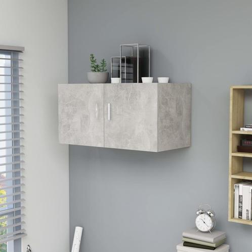 vidaXL Hangkast 80x39x40 cm bewerkt hout betongrijs, Huis en Inrichting, Kasten | Wandmeubels, Nieuw, Verzenden