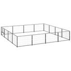vidaXL Hondenkennel 16 m² staal zwart, Dieren en Toebehoren, Verzenden, Nieuw