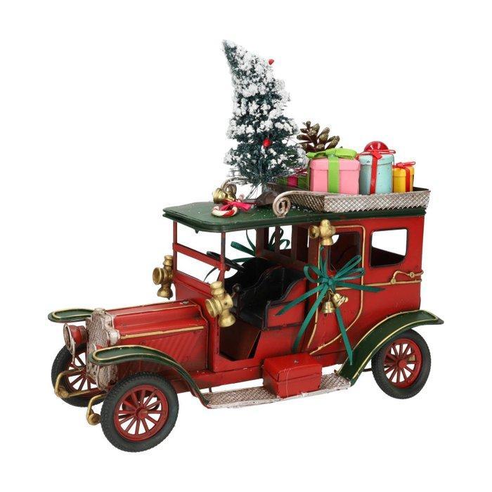 Beeldje - Kerstdecoratie - auto - Metaal, Diversen, Kerst