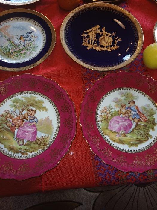 Limoges - Bord - Porselein - Limoge kobaltblauw, Antiek en Kunst, Antiek | Glaswerk en Kristal